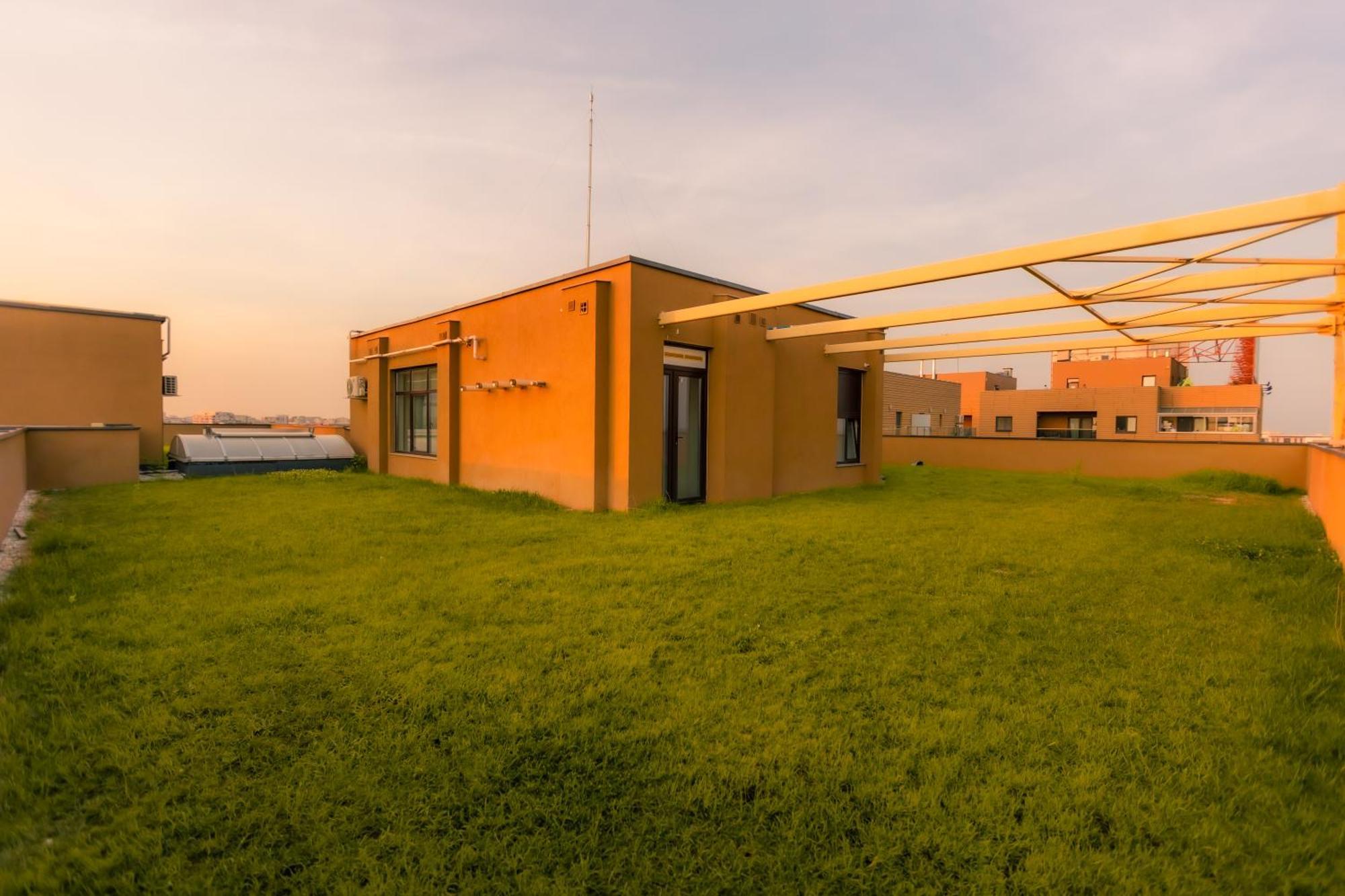 Sunset Apartment - Central Apt With Rooftop Garden Bukarest Exterior foto